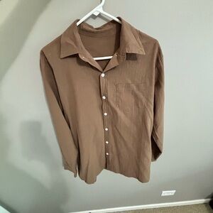 Tan Button Down